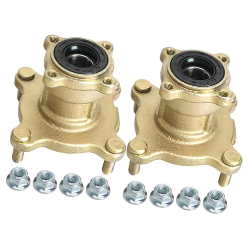 17mm Front Wheel Hub and Steering Knuckle Spindle Kit for Go Kart ATV Quad Buggy Drift Trike Golf Cart UTV, 4-Stud 88mm Wheel Hub Assembly, Heavy-Duty Steel Replacement 70cc 90cc 110cc 125cc 150cc