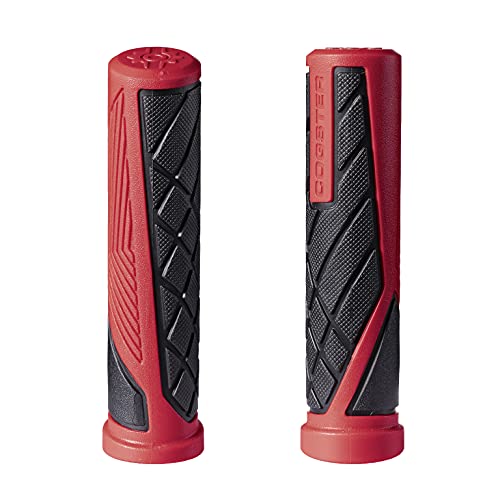 Dash Slip-on Bike Handlebar Grips, Lightweight Rubber - color: Red