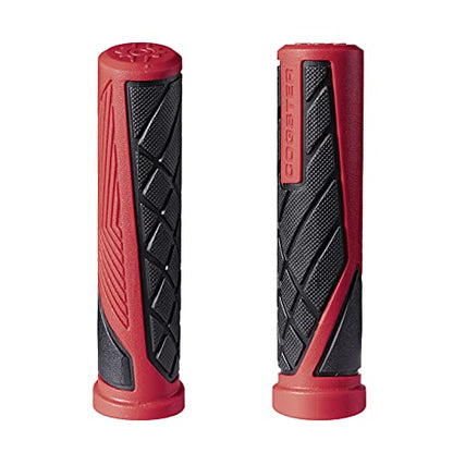 Dash Slip-on Bike Handlebar Grips, Lightweight Rubber - color: Red