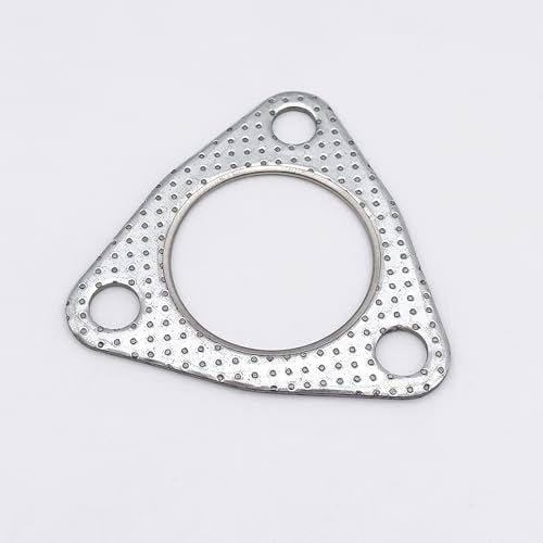 2 Inch Exhaust Gasket 3-Bolt Flange 53mm Graphite w/Fire Ring 2 Pcs - size: 2 in
