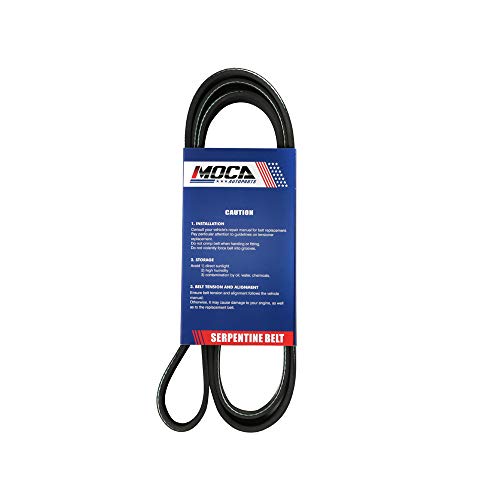 MOCA 7PK1646 EPDM Serpentine Belt Compatible with 2006-2011 for Honda Civic 2.0L, 2010-2011 for BMW X6 4.4L Accessory Drive - size: 7PK1646