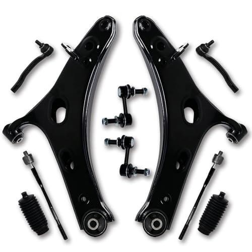10Pcs Front Lower Control Arm Ball Joint Tie Rod Sway Bar Link Boot Kit Compatible with 2014-2018 Subaru Forester, Steering Suspension Replaces K622856 K622857 K750084 EV800982 ES3712 - size: 10Pcs Front Control Arm Suspension Kit
