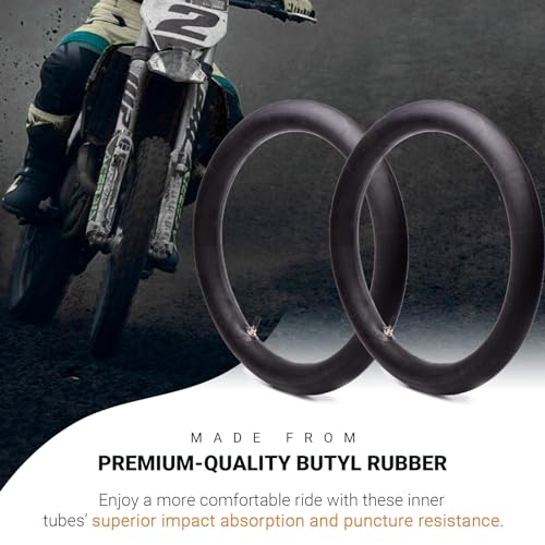 (2-Pack) 2.50/2.75-17”（70/100-17） Motorcycle Inner Tubes - Compatible with Honda, Coolster, TaoTao, 110cc, 125cc, and 140cc, Dirt Bikes, Moped, and Scooters and More - size: 2.50/2.75-17" (70/100-17), TR4 Valve