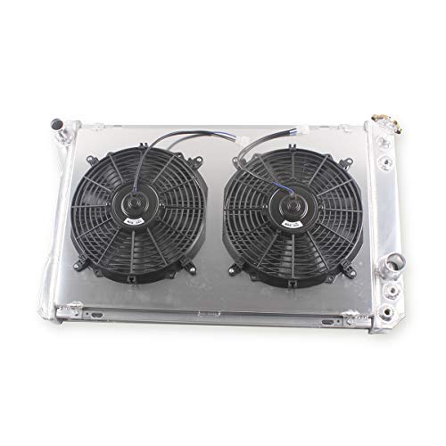 3Rows Radiator+Shroud+Fan For 82-92 Chevy Camaro/Firebird/Trans Am V8 - size: 80