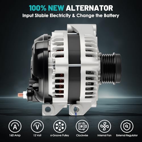 11570 Car Alternator Fit for Dodge Grand Caravan 11-20,Journey 11-19 - size: 11570N for Grand Caravan 11-20 for Chrysler 200