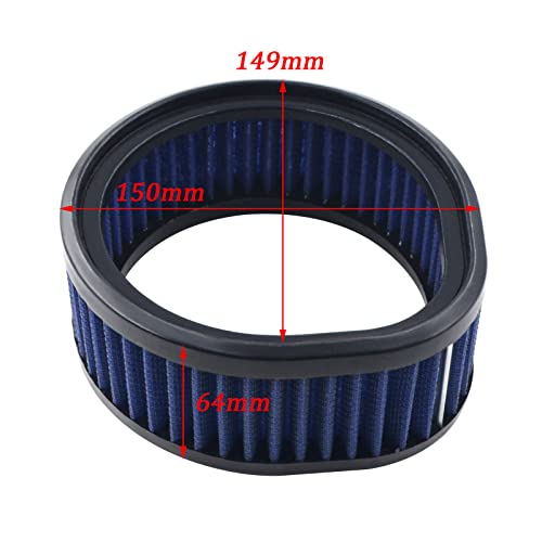 AHL Motorcycle High Flow Air Filter Reusable Air Cleaner Compatible with S&S E & G shorty air cleaner filter (Round and not r ound both will work),E-3226 Round,1011-0315 Not round