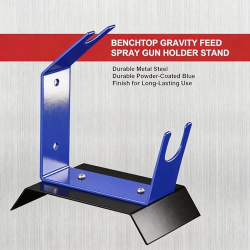 Spray Gun Holder, Gravity Feed HVLP Stand, Benchtop & Wall Mount