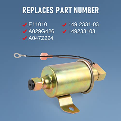 Electric Fuel Pump Replacement for Airtex E11010 Onan 5500 RV Generator 12V - size: E11010 Fuel Pump