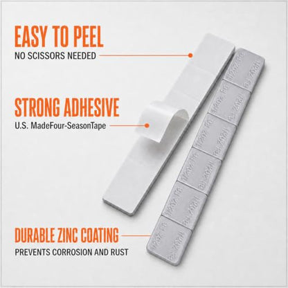 A A IN (288PCS 1/2oz, 0.5oz Adhesive Stick On Wheel Weights - size: 0.5OZ-288PCS