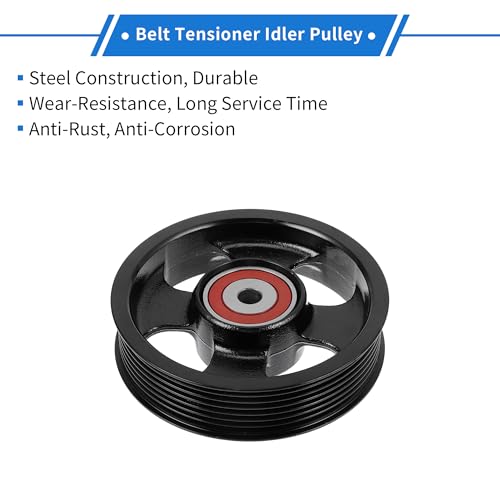 1 Pc Drive Belt Idler Pulley for Toyota RAV4 2006-2008,for Toyota Corolla 2009-2012 Iron Black Serpentine Tensioner Pulley Idler