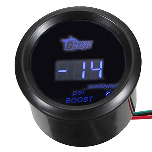 ESUPPORT Car 2" 52mm Digital Turbo Boost Gauge PSI Blue LED Meter Kit - color: Boost Gauge