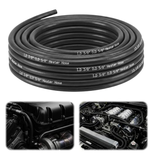 Outus 3/8",50ft EPDM Heater Hose, 85PSI Black Coolant Hose Automotive - size: 3/8",50FT