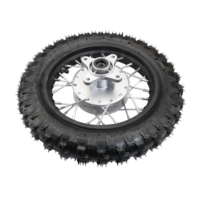 2.5-10 10 Inch Rear Wheel Tire and Rim 12mm Bearing 1.4 x 10 And Drum Brake With 420 37T Sprocket for 50/70/ 90/110cc BBR50 DRZ70 TTR50 DRZ50 CRF50 PW50 TTR50 Chinese SSR Dirt Pit Bike ATVs
