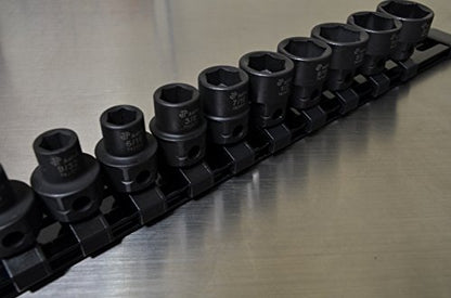 Astro Tools 78310 10-Piece 3/8" Drive Low Profile Nano Impact Sockets - SAE - size: 3/8" SAE