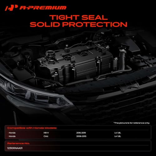 A-Premium Engine Valve Cover, with Gasket, Compatible with Honda Civic 2006-2015, HR-V 2016-2019, L4 1.8L SOHC, Replace # 12310RNAA01, 12310RNA