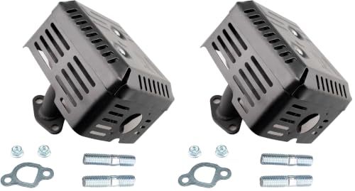 HZ Muffler Kit for Honda GX120 GX160 GX200 Engine Harbor Freight 212 173 Lifan Rato Go Kart Generac Champion 163cc 196cc 208cc Engine (Pack of 2) - size: Standard (Pack of 2)