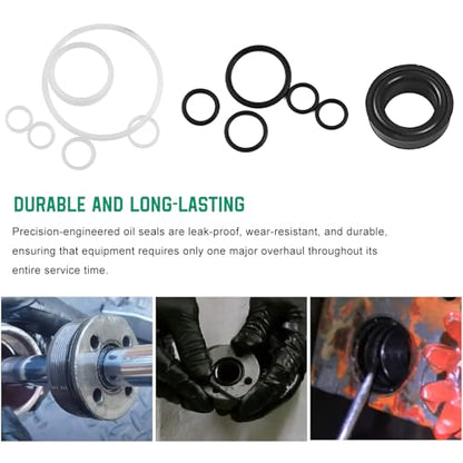 17 PCS Floor Jack Seal Kit, 3 Ton Rubber Hydraulic Jack Seal Complete Repair Set with Oil Filler Plug, Universal Horizontal Sealing O-Ring Replacement for Car SUV Truck Jacks