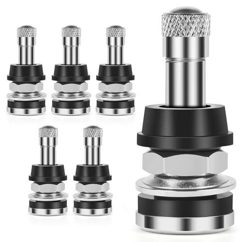6-Pack TR416 Tire Valve Stems, High Pressure 200 PSI Tubeless Valve Stems, Brass Valve Stems, 1-1/2" Schrader Valve, Fits 0.453" & 0.625" Rim Holes for Cars/Trucks/SUVs/ATVs/Trailers - size: 6PCS