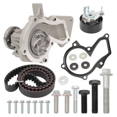 Engine Timing Belt Kit with Water Pump Compatible with Escape 2013-2016, Fiesta 2011-2019, Fusion 2013-2014, Transit Connect 2014-2016, 1.6L L4#Replace BE8Z-6268-C BE8Z-6K254-A