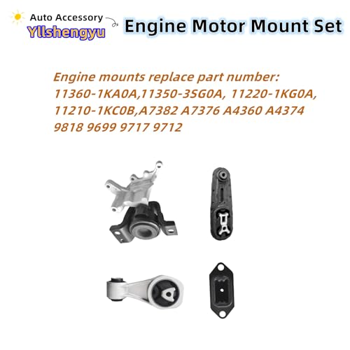 Engine Motor Mount Kit for Nissan Sentra 2013-2019 1.8L - size: Nissan Sentra 2013-2019 1.8L