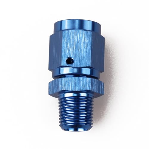 AC PERFORMANCE -4 AN Female to 1/8" NPT Male Swivel Fitting Aluminum Blue - color: Blue, size: 4AN to 1/8 NPT