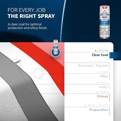 SprayMax 2K Semi Matte Clear Coat | 2K Satin Clear Coat Spray Paint
