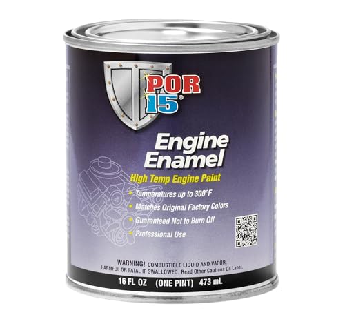 POR-15 Engine Enamel, High Temperature Engine Paint, 16 Fluid Ounces, Hi Po Yellow - color: Hi Po Yellow, size: 16 fl oz