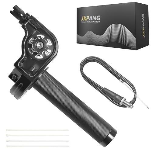Universal CNC Quick Twist Throttle Kit with Cable for 7/8" Bars - Fits CRF50 70 110 125 230 250, KLX, XR, Pit & Dirt Bike, ATV, Mini Bike (CT200U) (Style - A, Black) - color: Black, style: Style - A
