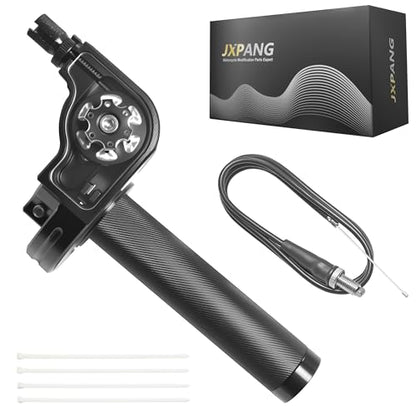 Universal CNC Quick Twist Throttle Kit with Cable for 7/8" Bars - Fits CRF50 70 110 125 230 250, KLX, XR, Pit & Dirt Bike, ATV, Mini Bike (CT200U) (Style - A, Black) - color: Black, style: Style - A
