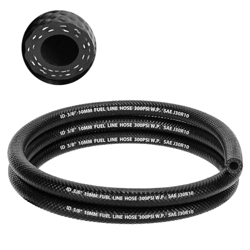 3/8" Fuel Line Hose, 10FT SAE 30R10 300PSI High Pressure Submersible for Automotive Fuel Systems Engines - size: 3/8"-10FT