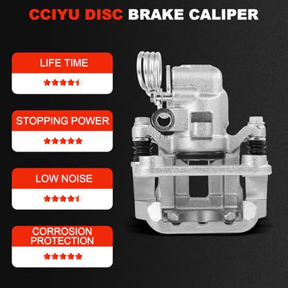 cciyu Rear Left Disc Brake Caliper Assembly With Bracket 18B4825A - size: Rear Left[18B4825A]