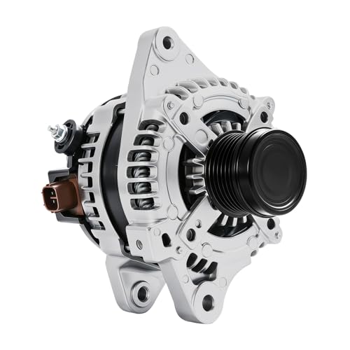11385N Alternator Replacement for 1.8L L4 2009-2011 Toyota Corolla, 09-10 Matrix, 09-10 Pontiac Vibe, 08-14 Scion xD, 100 Amp 12V 6-Groove Clutch Pulley, 12897 270600T040 AL3370X 0986CR6103 88975507 - size: 11385N