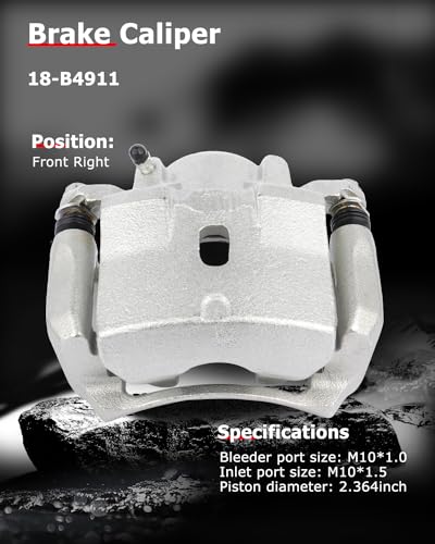 cciyu Front Right Disc Brake Caliper Assembly w/Bracket 18-B4911 - size: Front Right[18-B4911]