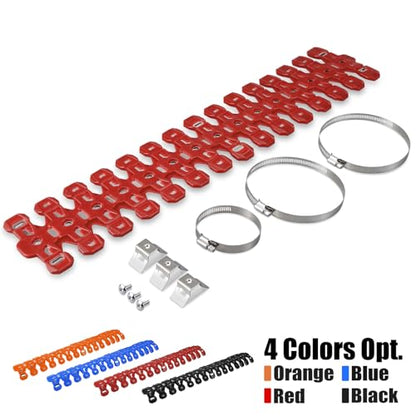 NICECNC Pipe Heat Shield Cover Guard Protector Motorcycle Red - color: Red