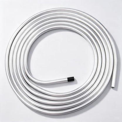 AC PERFORMANCE 1/2" Aluminum Fuel Line Hard Tube, 11.5 Feet Coil - color: Silver, size: 1/2" OD - 11.5FT