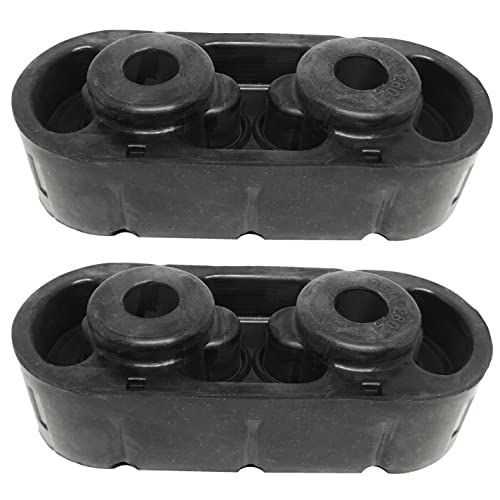 Exhaust Muffler Hanger Insulator Mount Holder Pipe Spacer Rubber Auto Parts Reduces Vibration Black, Pack of 2