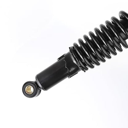 Minho Dual Rear Shock Absorbers with Adjustable Spring Preload in Heavy Iron Material Compatible with Chinese GY6 4-Stroke Engine Taotao ATV Go Kart, Black Color, 310MM Length - size: 310mm