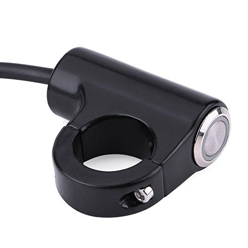 7/8" 22mm Handlebar Control Push Button Switch, Weatherproof Aluminum Alloy Motorcycle Handlebar Mount Switch Button Headlight Brake Fog Lights ON/Off(Automatic Return Button) - size: Automatic Return Button