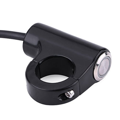 7/8" 22mm Handlebar Control Push Button Switch, Weatherproof Aluminum Alloy Motorcycle Handlebar Mount Switch Button Headlight Brake Fog Lights ON/Off(Automatic Return Button) - size: Automatic Return Button