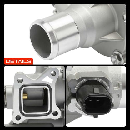 A-Premium Upgraded Aluminum Engine Coolant Thermostat Housing Assembly - style: Aluminum Materials