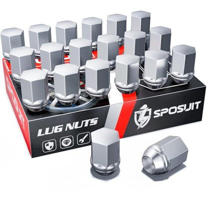 Sposuit 20 Pcs M14x1.5 OEM Lug Nuts, 22mm Hex - Replacement for Chevrolet - color: Chrome, size: M14x1.5, style: 20 Pcs OEM