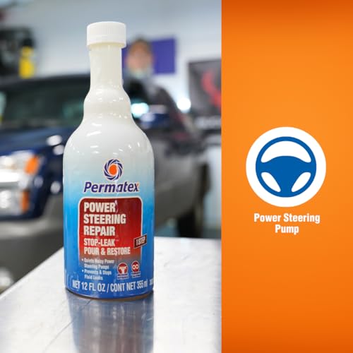 Permatex 30303 Power Steering - Stop Leak, 12 fl oz, Effectively Stops Power Steering System Leaks While Revitalizing Seals and O-Rings - style: Power Steering