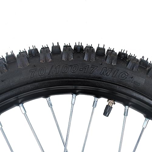 With brake discs 70/100-17 2.75-17 for Pit Dirt Bike tire 12-15mm Bearing Front Rim tube tire Disc Brake Wheel Rim With 190MM brake disc