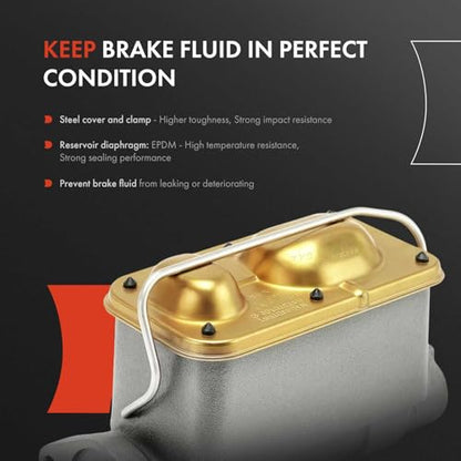 A-Premium Brake Master Cylinder with Reservoir and Cap