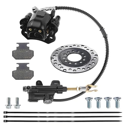 PRO BAT Rear Brake Master Cylinder Caliper With Brake Pad Assembly - color: Black
