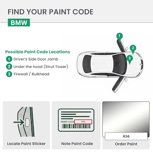 ERA Paints - A56 - Chrome Shadow Metallic for BMW Exact OEM Color Match Automotive Touch Up Paint for Cars - Spray Paint with Premium Spray Nozzle - Premium Kit - Made in USA - style: Spray - Premium Kit
