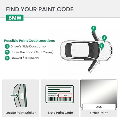 ERA Paints - A56 - Chrome Shadow Metallic for BMW Exact OEM Color Match Automotive Touch Up Paint for Cars - Spray Paint with Premium Spray Nozzle - Basic Kit - Made in USA - style: Spray - Basic Kit