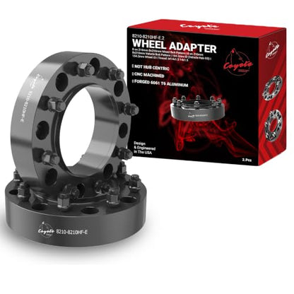 Wheel Accessories Parts 2 Pcs Hub Centric Wheel Spacers 8 on 210mm 2.00 Inch Thick 154.2mm Hub M14x1.5 14x1.5 Thread Stud Fits Chevrolet Silverado GMC Sierra 3500HD (Dually - Front Only) - size: With Lip, style: 2.00" Alum (2 Pack)