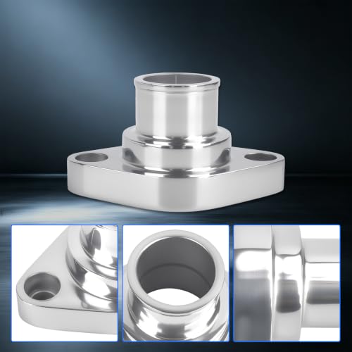Straight Up Water Neck Aluminum Polished Thermostat Housing - color: Silver, size: 180 Degrees Style2