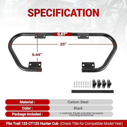 WOLFLINE Crash Bar for Trail 125 CT125 Hunter Cub 2020-2026 Engine Guard - size: Small